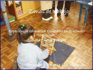Zonas de trabajo