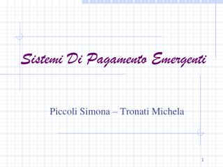 Sistemi Di Pagamento Emergenti