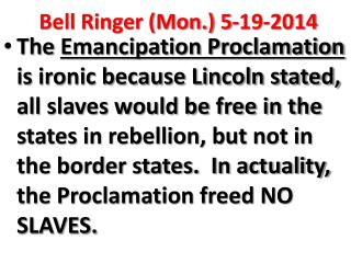 Bell Ringer (Mon.) 5-19-2014