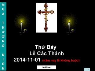 Thứ Bảy Lễ Các Thánh 2014-11-01 (năm nay lễ không buộc)