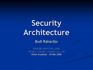Security Architecture