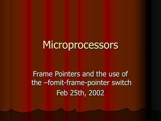 Microprocessors