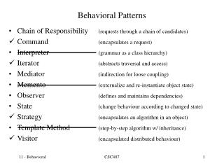 Behavioral Patterns