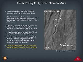 Present-Day Gully Formation on Mars