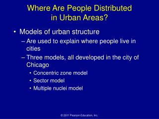 Where Are People Distributed in Urban Areas?