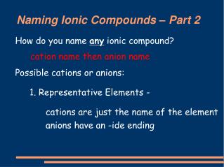 Naming Ionic Compounds – Part 2