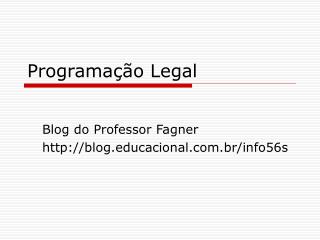 Programação Legal