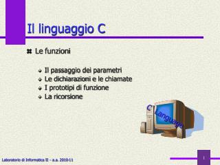 Il linguaggio C