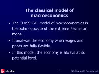The classical model of macroeconomics