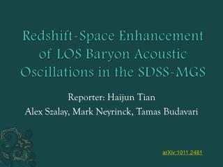 Redshift -Space Enhancement of LOS Baryon Acoustic Oscillations in the SDSS-MGS