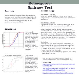 Kolmogorov -Smirnov Test