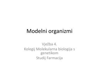 Modelni organizmi