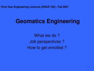 Geomatics Engineering