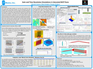 Gain and Time Resolution Simulations in Saturated MCP Pores