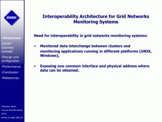 Interoperability Architecture for Grid Networks Monitoring Systems
