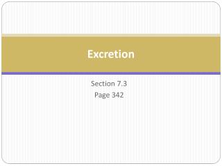 Excretion