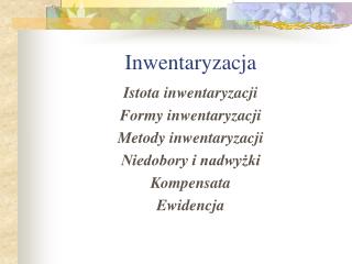 Inwentaryzacja