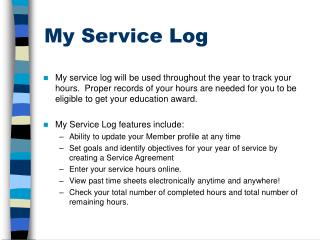 My Service Log