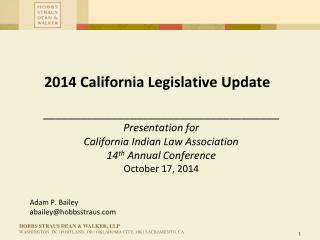 2014 California Legislative Update