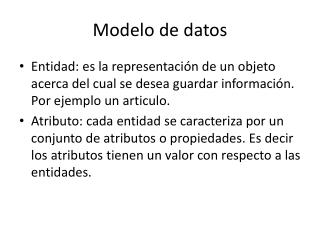 Modelo de datos