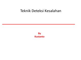 Teknik Deteksi Kesalahan