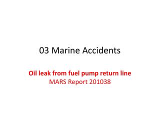 03 Marine Accidents