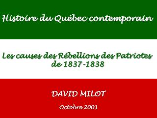 Histoire du Québec contemporain