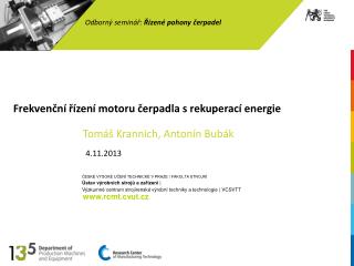 Frekvenční řízení motoru čerpadla s rekuperací energie