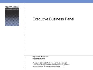 Executive Business Panel Digital Marketplace