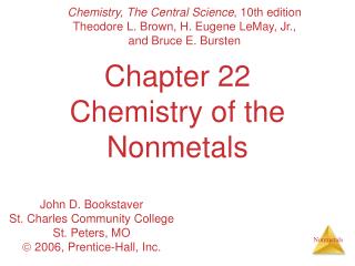 Chapter 22 Chemistry of the Nonmetals