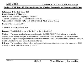 Project: IEEE P802.15 Working Group for Wireless Personal Area Networks (WPANs)