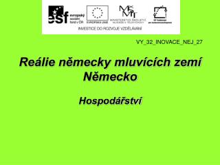 Reálie německy mluvících zemí Německo