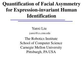 Quantification of Facial Asymmetry for Expression-invariant Human Identification