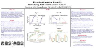 Hastening Orientation Sensitivity