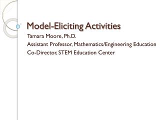 Model-Eliciting Activities