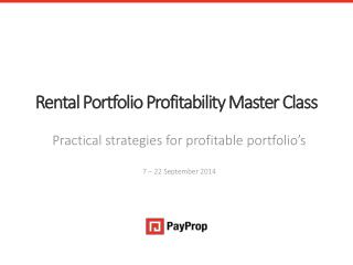 Rental Portfolio Profitability Master Class