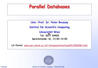 Parallel Databases