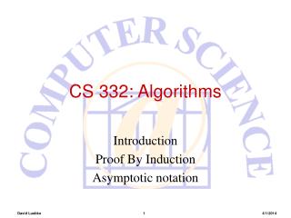 CS 332: Algorithms