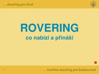 ROVERING co nabízí a přináší