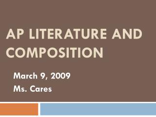 AP Literature and Composition