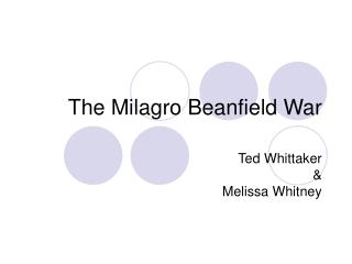 The Milagro Beanfield War