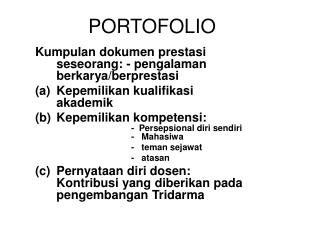 PORTOFOLIO