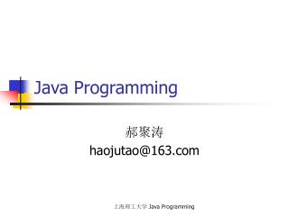 Java Programming