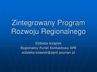Zintegrowany Program Rozwoju Regionalnego