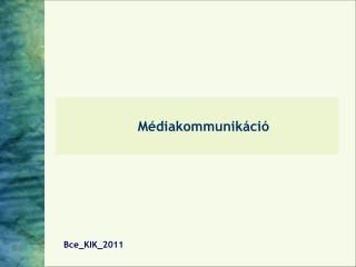 Médiakommunikáció