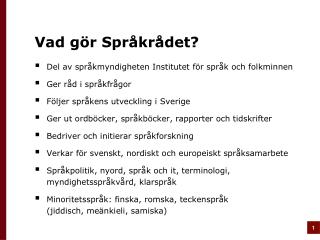 Vad gör Språkrådet?