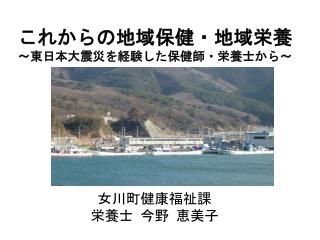 これからの地域保健・地域栄養 ～東日本大震災を経験した保健師・栄養士から～