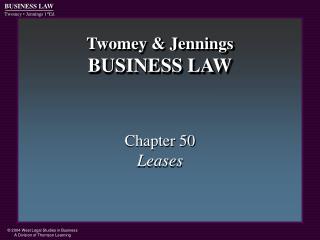 Twomey &amp; Jennings BUSINESS LAW