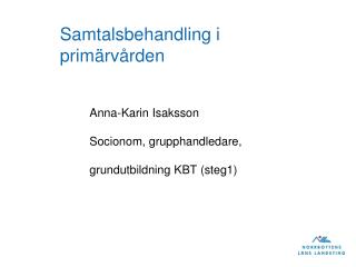 Samtalsbehandling i 	primärvården