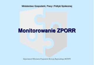 Monitorowanie ZPORR